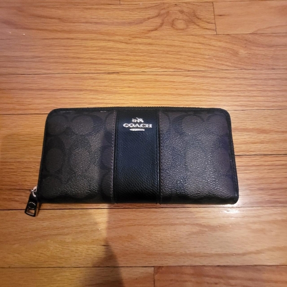 Coach Handbags - Coach Black Zip-Around Wallet